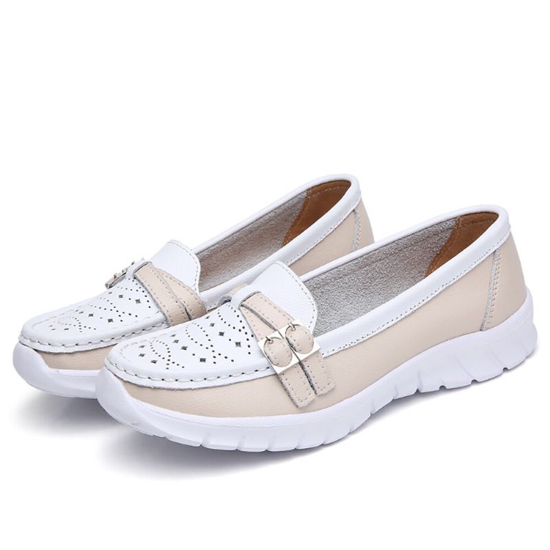 Frauen Walking Holow Rutschfeste Lässige Slip-on-flats