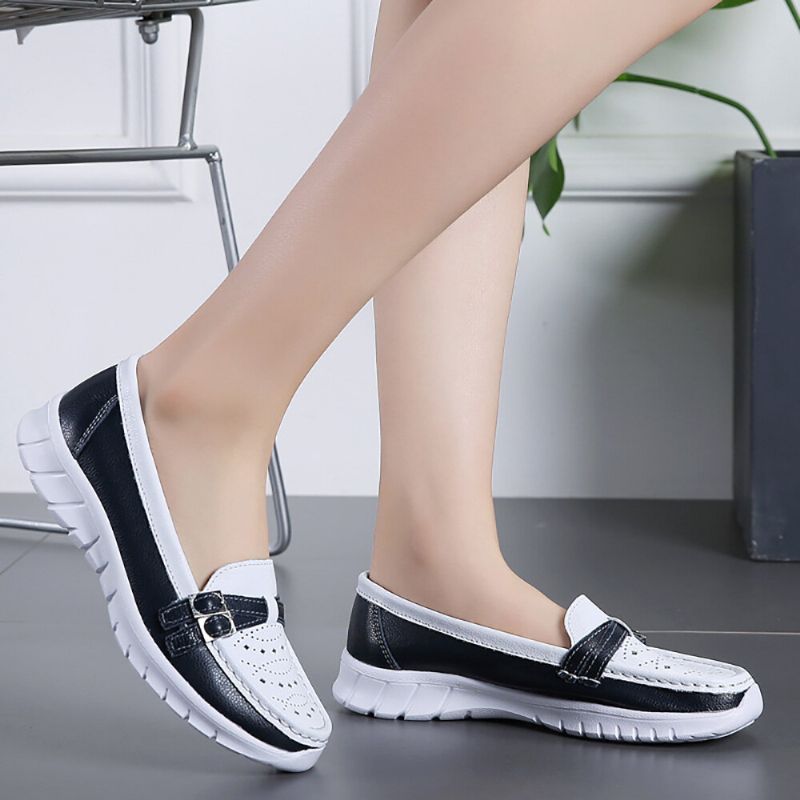 Frauen Walking Holow Rutschfeste Lässige Slip-on-flats