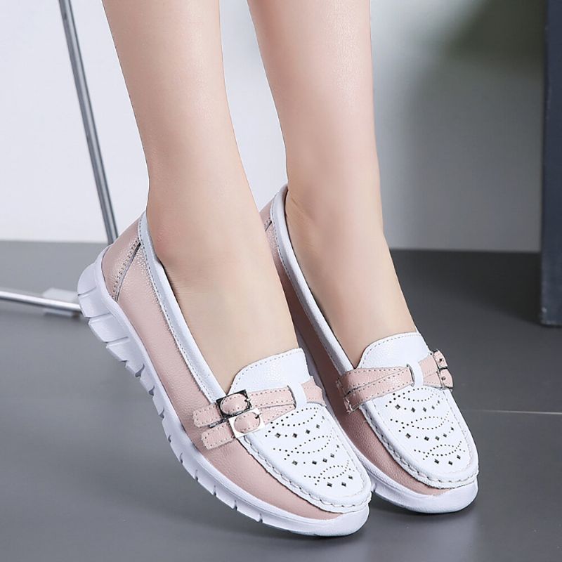 Frauen Walking Holow Rutschfeste Lässige Slip-on-flats