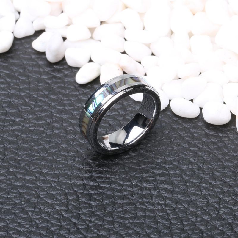 Classic 6mm Wolframcarbid Ring Shell Wolfram Steel Colorfast Antiallergische Ringe Für Männer Frauen