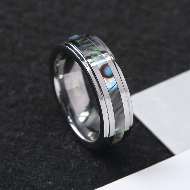 Classic 6mm Wolframcarbid Ring Shell Wolfram Steel Colorfast Antiallergische Ringe Für Männer Frauen