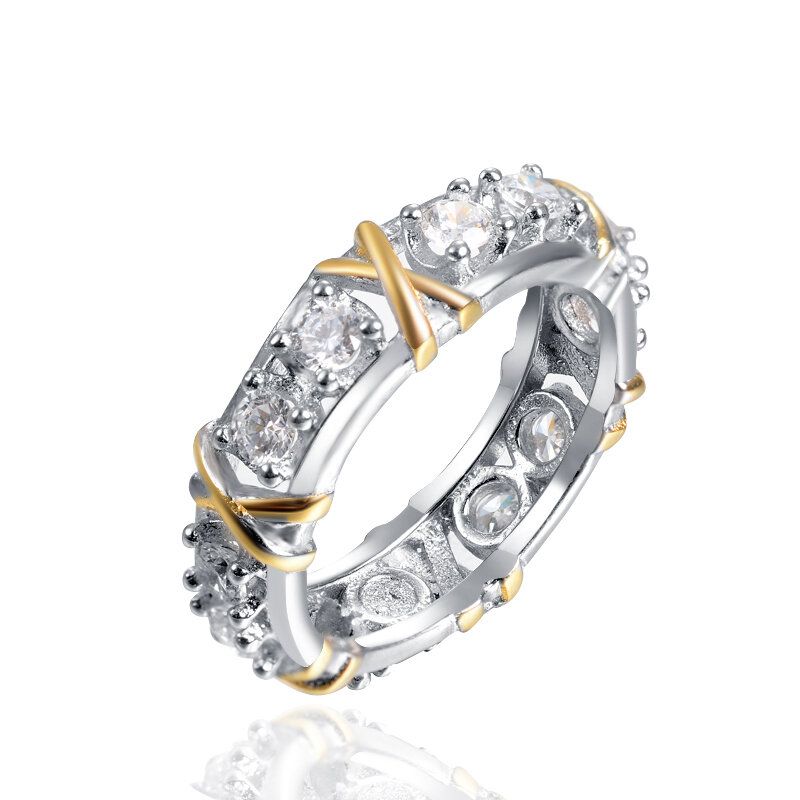 Trendiger Fingerring Mit Zirkonia-einlage Und Knotenmuster Als Geschenk Für Mädchen Und Frauen