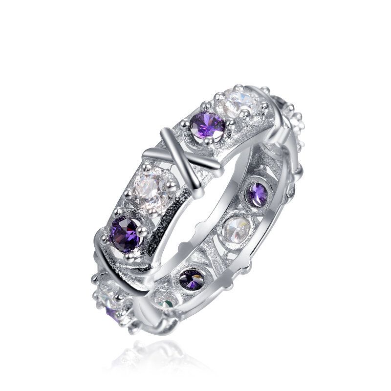 Trendiger Fingerring Mit Zirkonia-einlage Und Knotenmuster Als Geschenk Für Mädchen Und Frauen