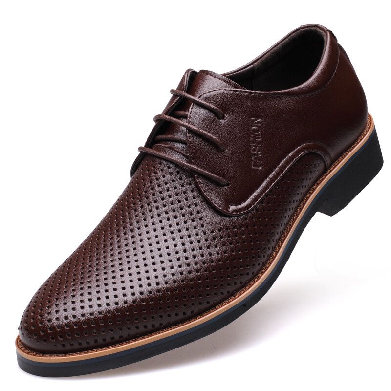 Atmungsaktive Ausgehöhlte Mikrofaser-business-casual-oxfords