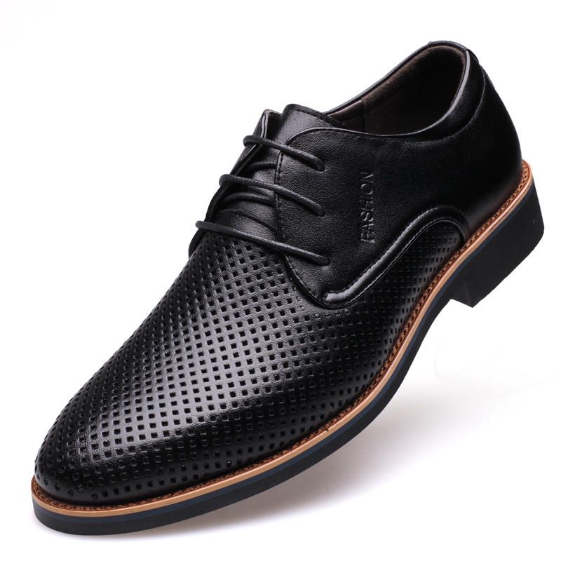 Atmungsaktive Ausgehöhlte Mikrofaser-business-casual-oxfords