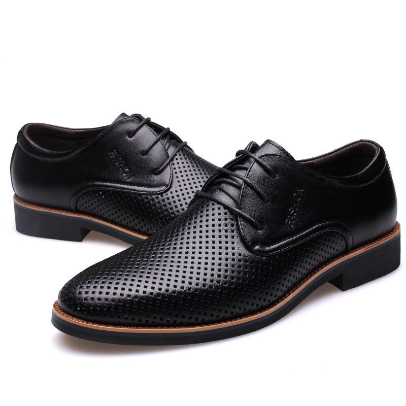 Atmungsaktive Ausgehöhlte Mikrofaser-business-casual-oxfords