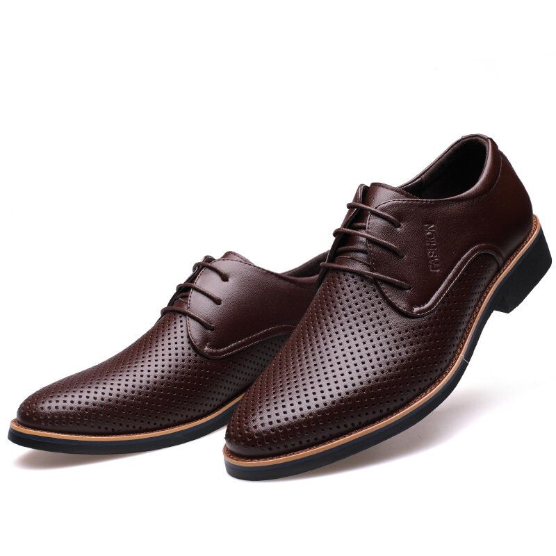 Atmungsaktive Ausgehöhlte Mikrofaser-business-casual-oxfords