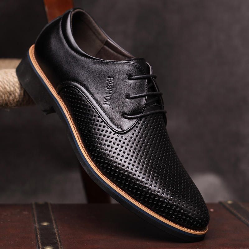 Atmungsaktive Ausgehöhlte Mikrofaser-business-casual-oxfords