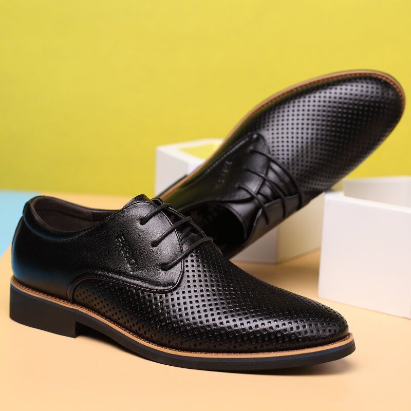 Atmungsaktive Ausgehöhlte Mikrofaser-business-casual-oxfords