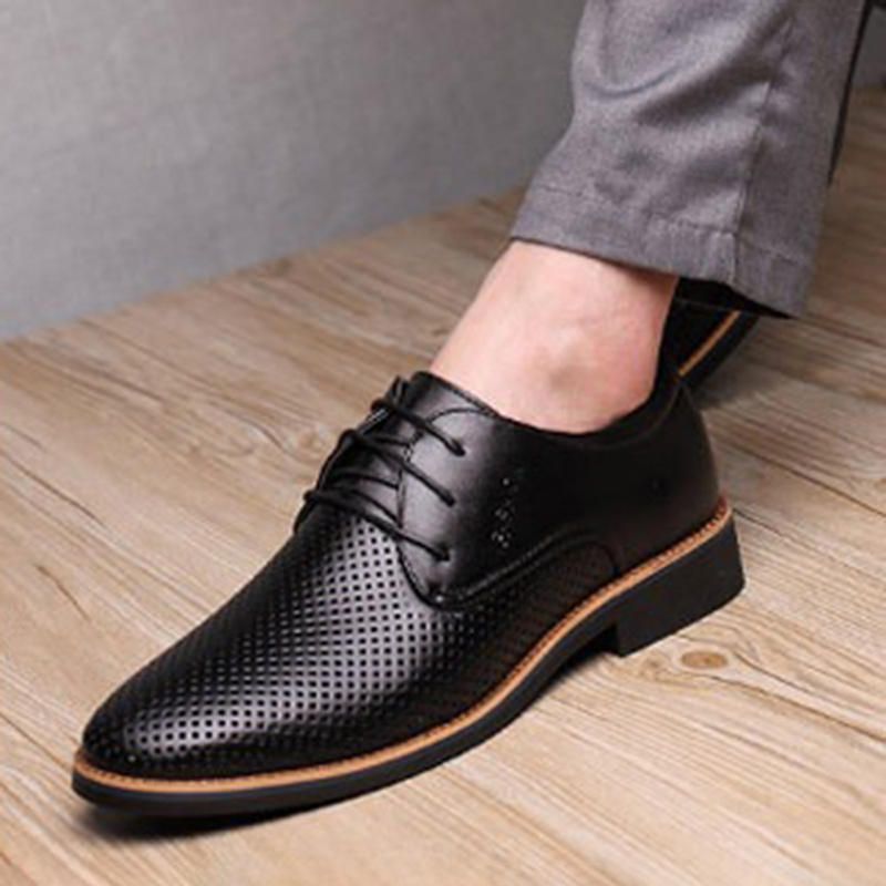 Atmungsaktive Ausgehöhlte Mikrofaser-business-casual-oxfords