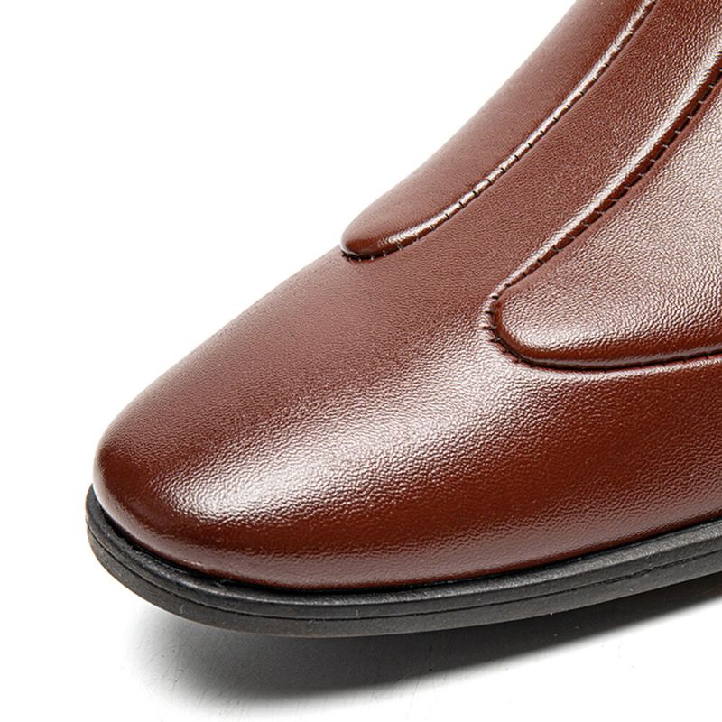 Atmungsaktive Herrenschuhe Mit Spitzem Kopf Und Bequeme Slip-on-business-schuhe