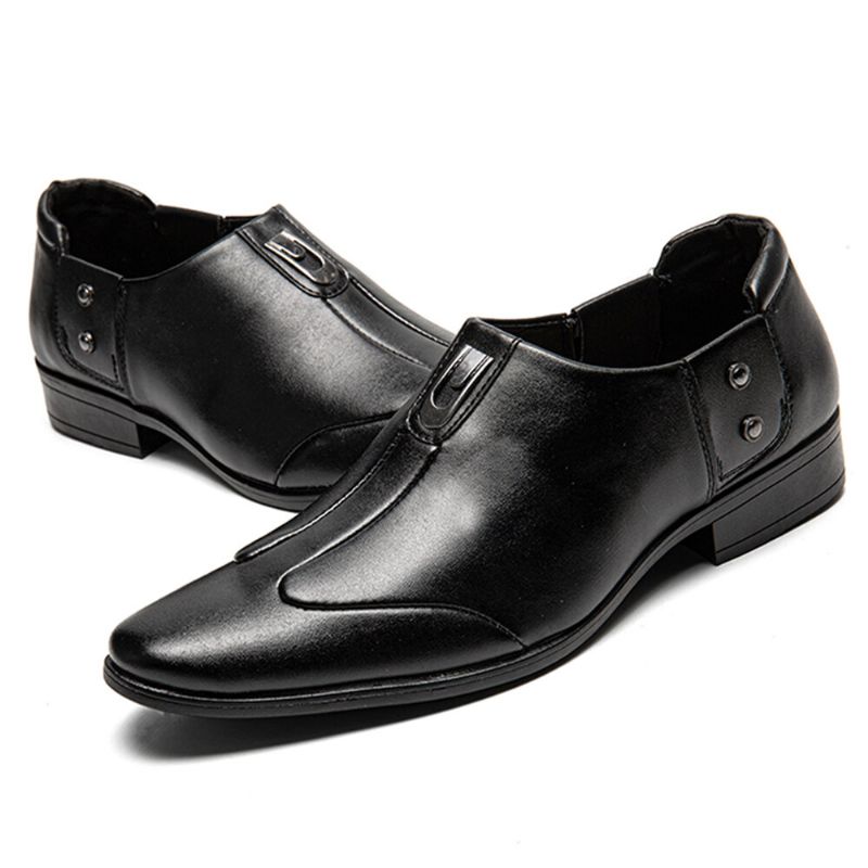 Atmungsaktive Herrenschuhe Mit Spitzem Kopf Und Bequeme Slip-on-business-schuhe