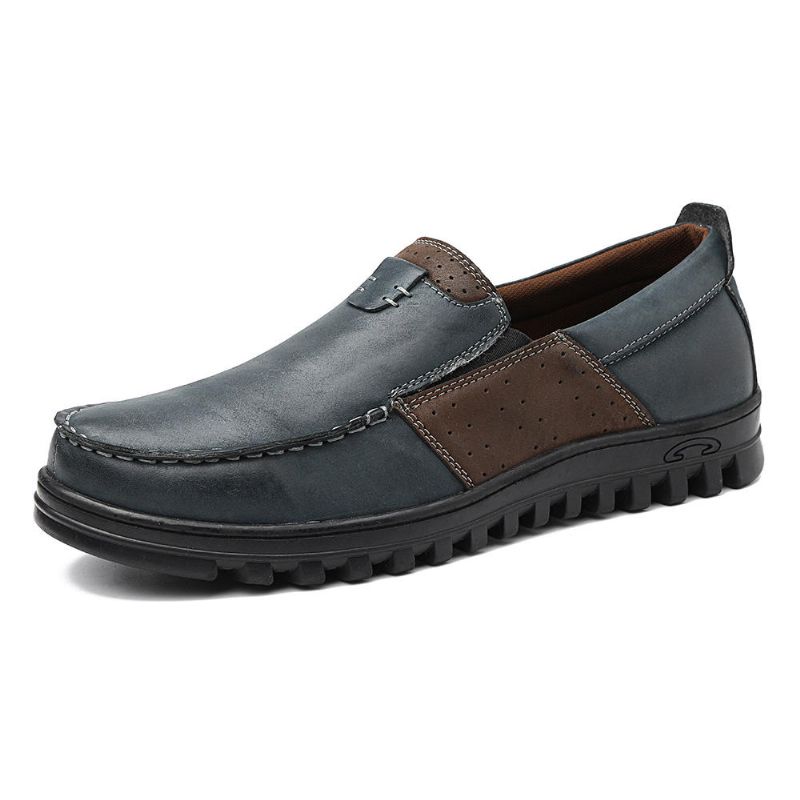 Bequeme Mokassin-zehe-leder-spleiß-soft-freizeitschuhe Für Herren