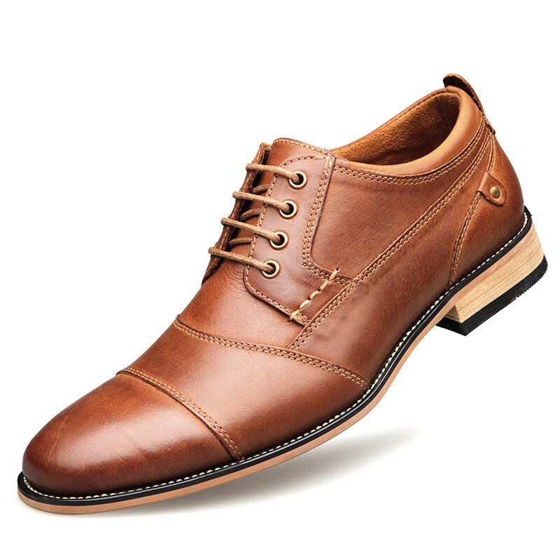 Bequeme Rutschfeste Business-casual-formelle Schuhe Zum Schnüren Für Herren