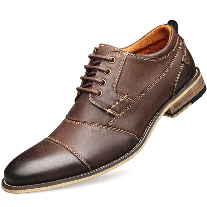 Bequeme Rutschfeste Business-casual-formelle Schuhe Zum Schnüren Für Herren