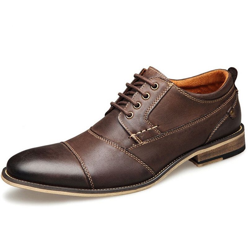 Bequeme Rutschfeste Business-casual-formelle Schuhe Zum Schnüren Für Herren