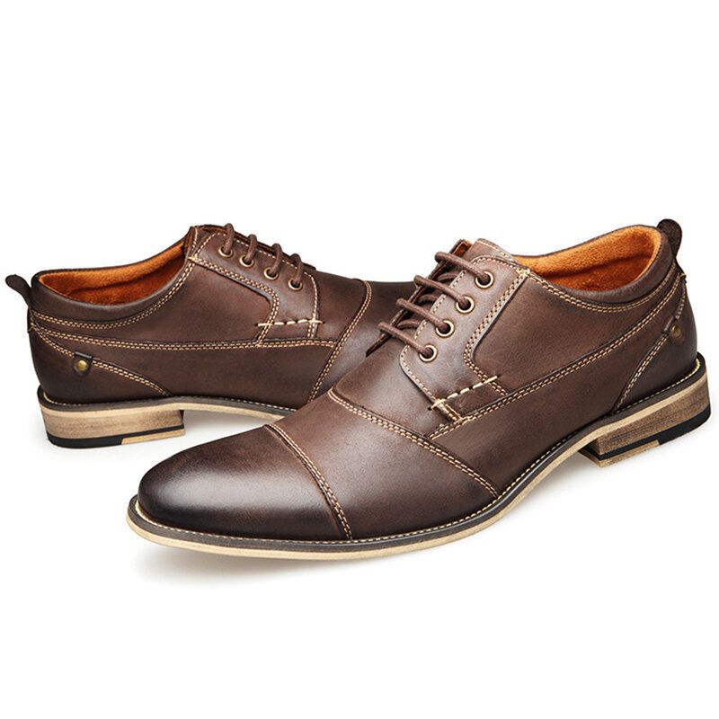 Bequeme Rutschfeste Business-casual-formelle Schuhe Zum Schnüren Für Herren