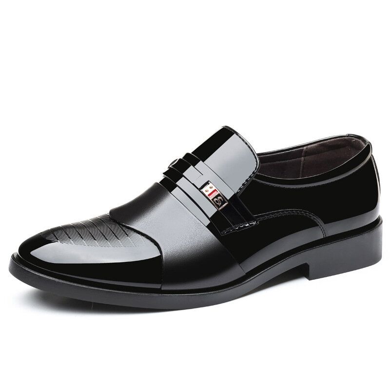 Bequeme Weiche Sohle Spitzer Zeh Oxford-slip-on Lässige Business-schuhe Für Herren