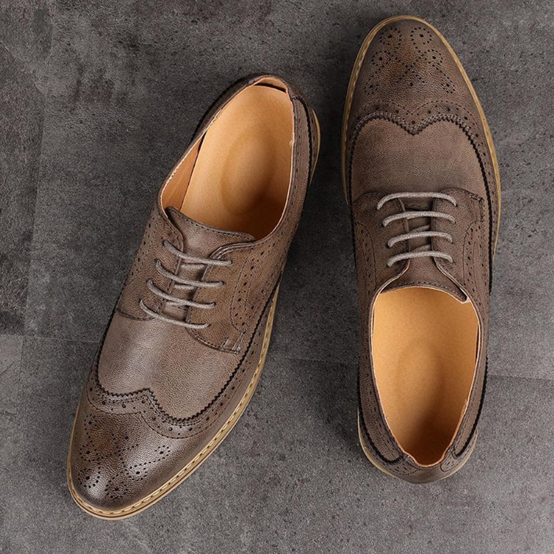 Brogue Geschnitzte Lässige Weiche Business-leder-oxfords