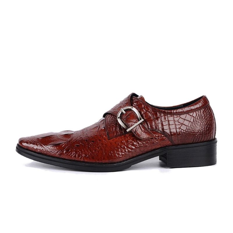 Business-casual-leder-oxfords Aus Weichem Krokodilmuster