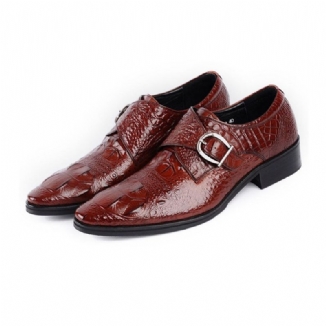 Business-casual-leder-oxfords Aus Weichem Krokodilmuster