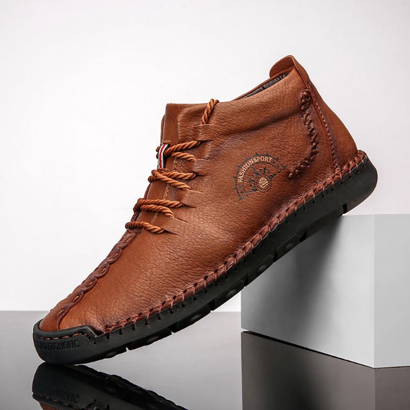 Business-casual-oxfords Aus Weichem Mikrofaserleder