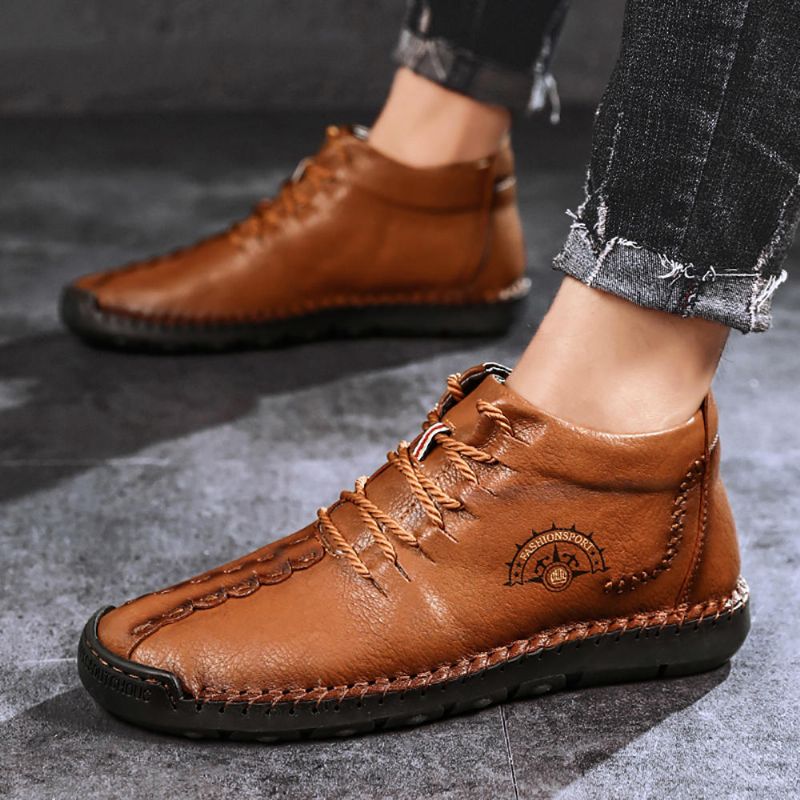 Business-casual-oxfords Aus Weichem Mikrofaserleder