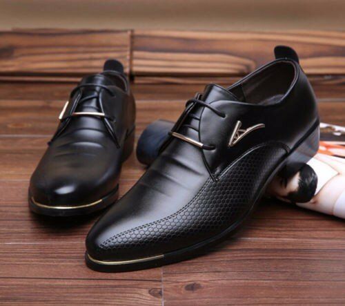 Business-kleid Für Herren Formelle Oxfords Leder-loafer Flache Geschnürte Freizeitschuhe