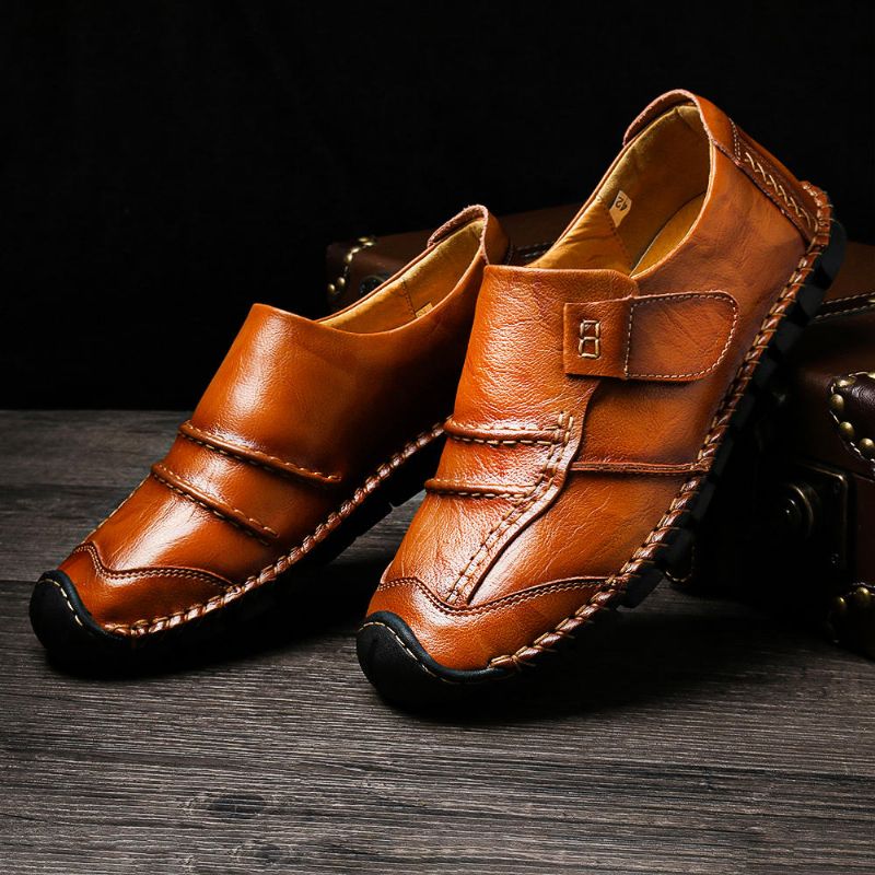 Business-oxfords Aus Würzigem Leder Mit Rutschfester Weicher Sohle