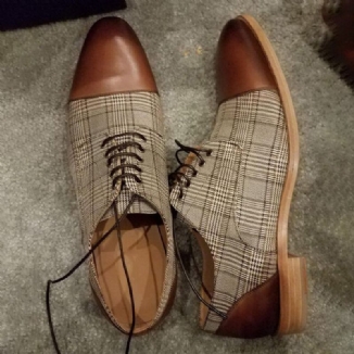 Herren Britischer Stil Cap Toe Bequeme Schnürschuhe Für Formelle Kleidung