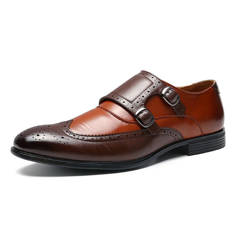 Herren Brogue Carved Casual Business Office Leder Oxfords