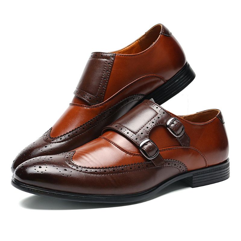 Herren Brogue Carved Casual Business Office Leder Oxfords