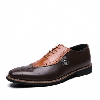 Herren Brogue Craved Spicing Dress Schuhe Mit Spitzer Zehenpartie