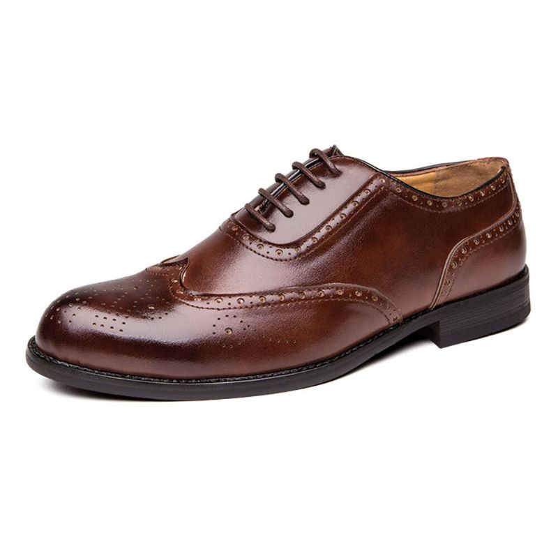 Herren Brogue Geschnitzter Formeller Schuh Casual Business Oxfords