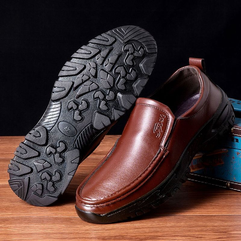 Herren Business-schuhe Mit Rundem Kopf Und Weicher Sohle