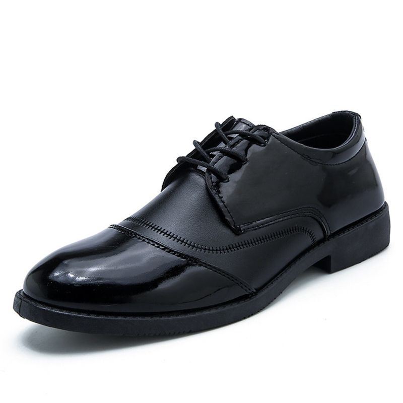 Herren Cap Toe Pointed Toe Business Casual Schnürschuhe