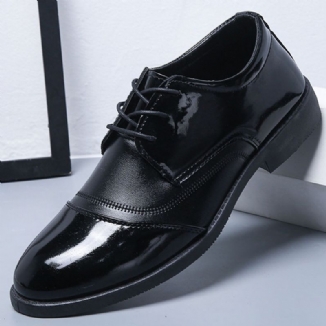 Herren Cap Toe Pointed Toe Business Casual Schnürschuhe