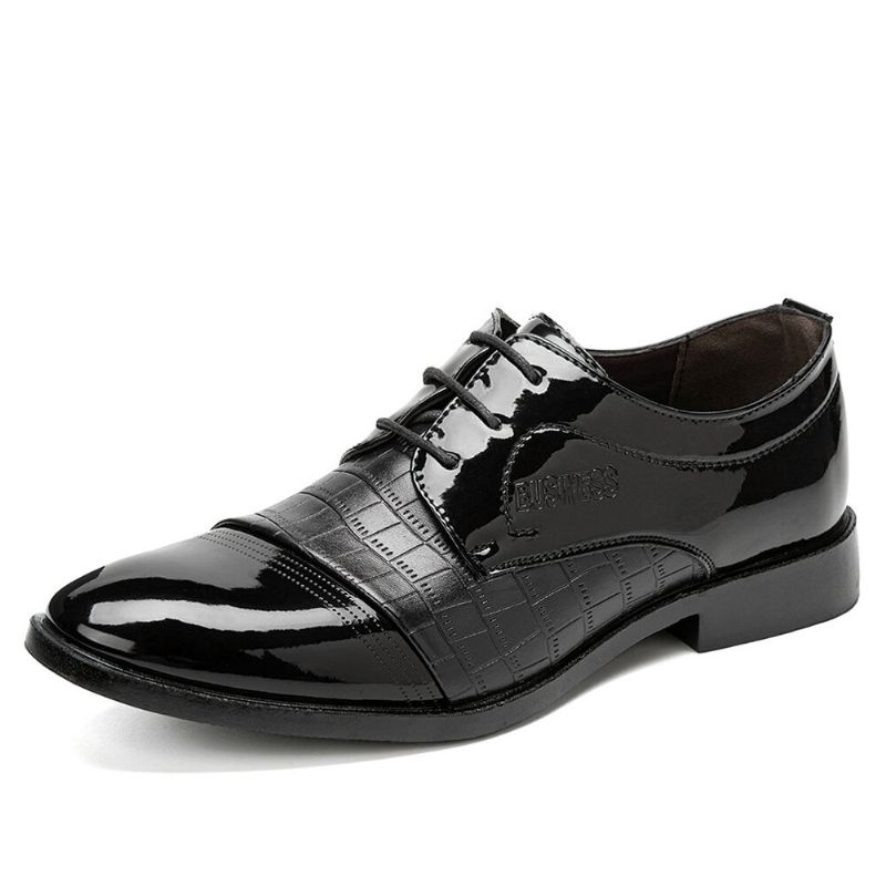 Herren Cap Toe Splicing Rutschfeste Formelle Business-schuhe