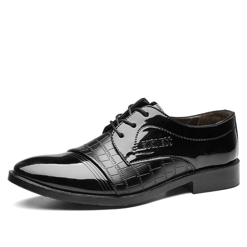 Herren Cap Toe Splicing Rutschfeste Formelle Business-schuhe