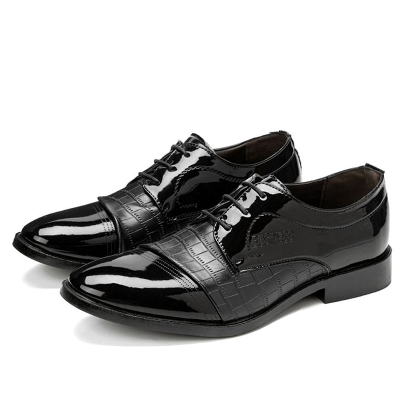 Herren Cap Toe Splicing Rutschfeste Formelle Business-schuhe