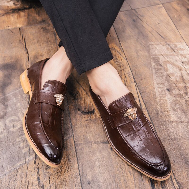 Herren-echtledermuster-kleiderschuh Lässige Business-oxfords