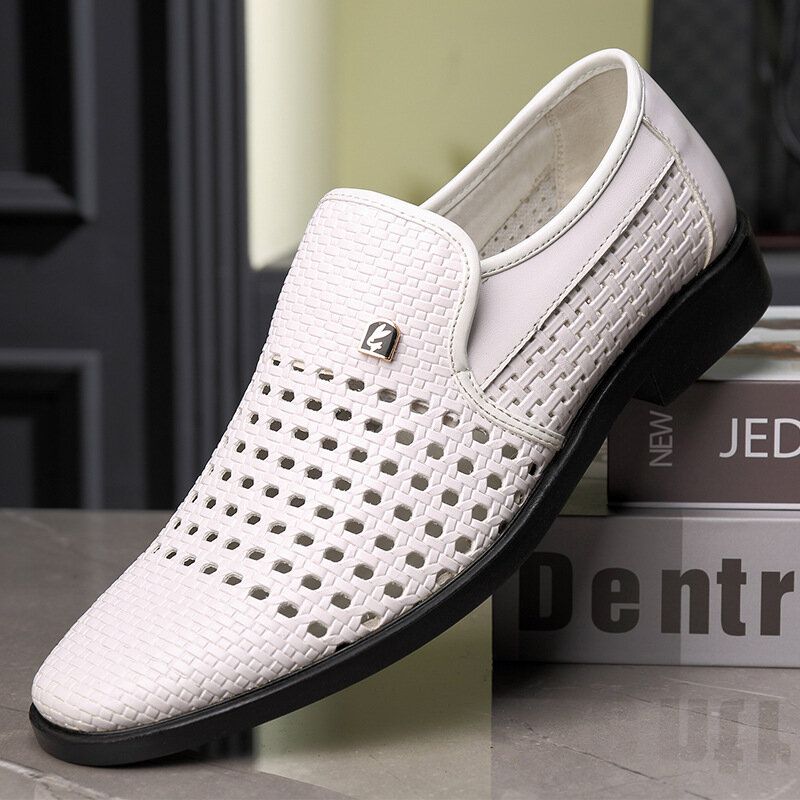 Herren-mikrofaser-lederloch Rutschfeste Atmungsaktive Business-casual-formelle Schuhe