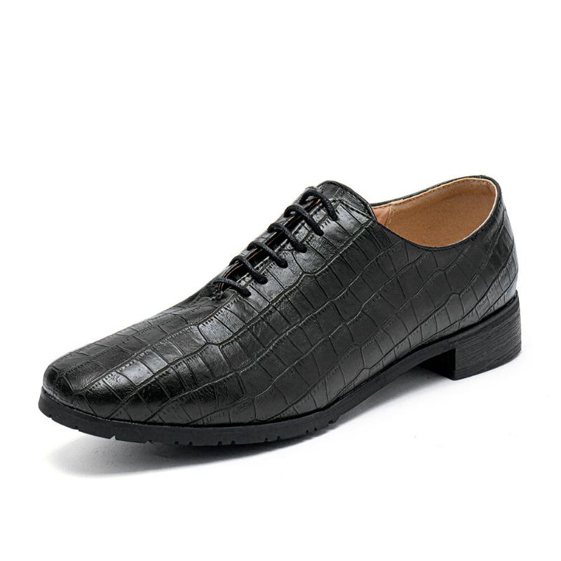 Herren Oxfords Mit Spitzer Zehenpartie Und Krokodilmuster