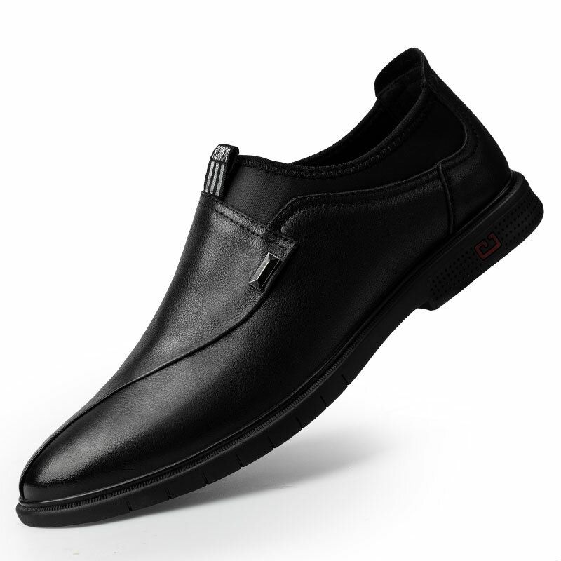 Herren-slipper Aus Reinem Leder Mit Nähten Formelle Business-loafer-schuhe