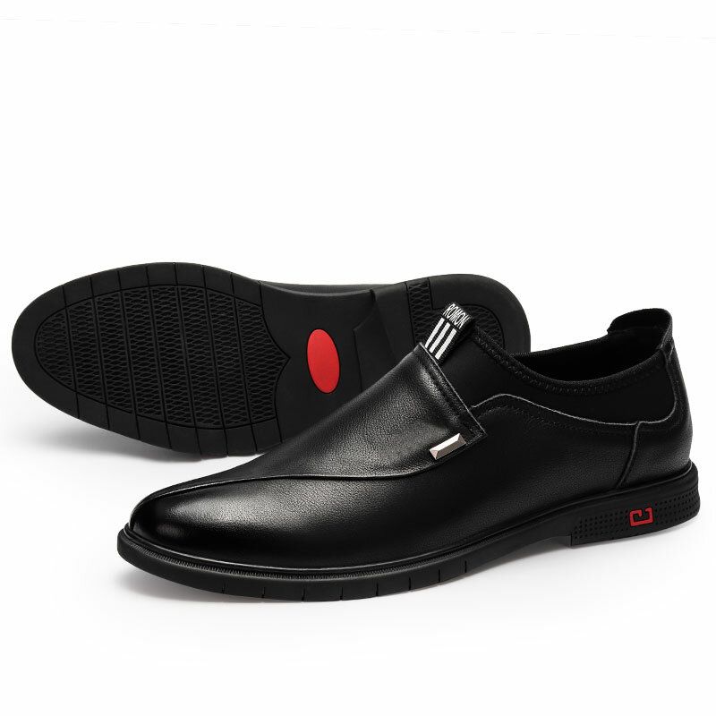 Herren-slipper Aus Reinem Leder Mit Nähten Formelle Business-loafer-schuhe