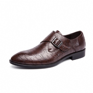 Herrenmode Britischer Stil Geprägte Metallschnalle Business Casual Formelle Schuhe