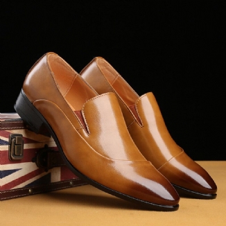 Herrenschuhe Mit Weicher Sohle Und Spitzer Zehenpartie Im Vintage-england-stil