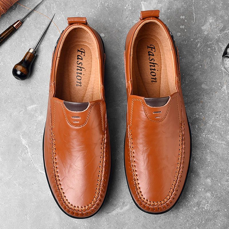 Lässige Bequeme Slip-on-büro-business-oxfords Aus Mikrofaser Für Herren