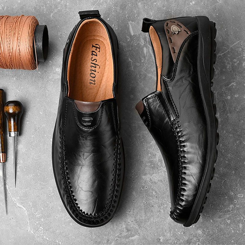 Lässige Bequeme Slip-on-büro-business-oxfords Aus Mikrofaser Für Herren