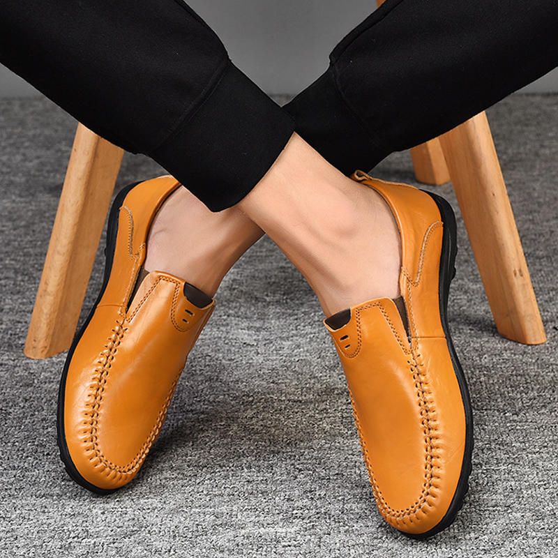 Lässige Bequeme Slip-on-büro-business-oxfords Aus Mikrofaser Für Herren